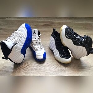 Nike Air Foamposite & Jordan 12 Retro (Kids 2Y) Sneaker Bundle